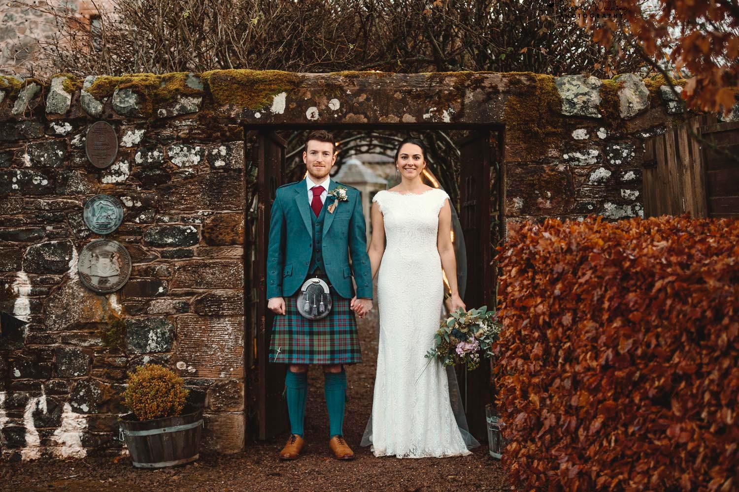 Scotland wedding photographer Aikwood Tower